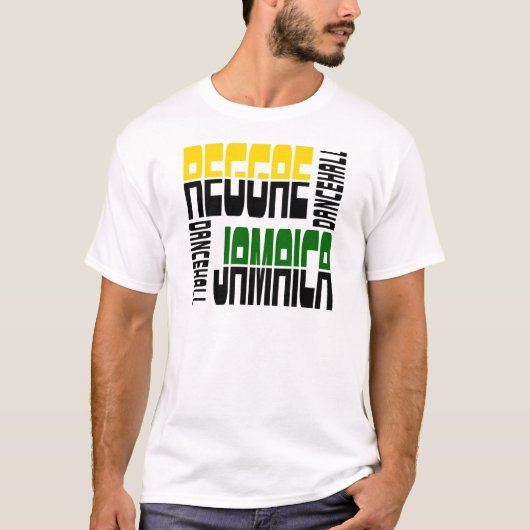 Reggae Jamaica Dance Hall Cube, 3 kleuren T-shirt (Voorkant)