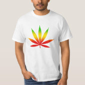 Reggae Jamaicaanse Jamaica Rasta Leaf Mannen T-shi T-shirt (Voorkant)