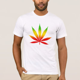 Reggae Jamaicaanse Jamaica Rasta Leaf Mannen T-shi T-shirt