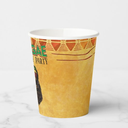 Reggae Jamaican African Birthday Party Papieren Bekers (Links)