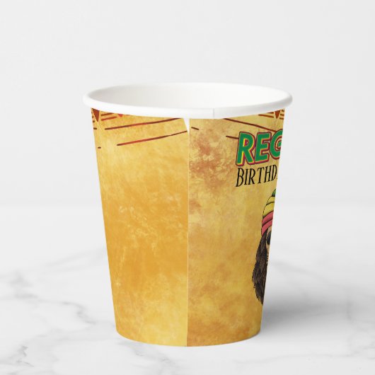 Reggae Jamaican African Birthday Party Papieren Bekers (Rechts)