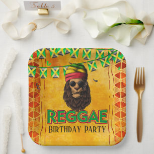 Reggae Jamaican Birthday Party Papieren Bordje