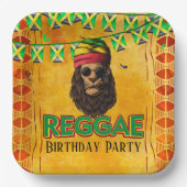 Reggae Jamaican Birthday Party Papieren Bordje (Voorkant)