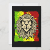 Reggae Jamaican Lion Rasta African Kaart (Voorkant)