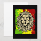 Reggae Jamaican Lion Rasta African Kaart (Voorkant / Achterkant)