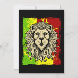 Reggae Jamaican Lion Rasta African Kaart