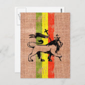 Reggae king lion briefkaart (Voorkant / Achterkant)