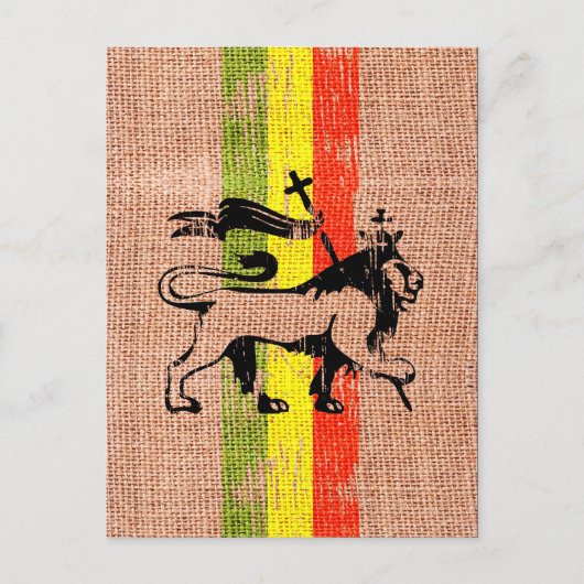 Reggae king lion briefkaart (Voorkant)