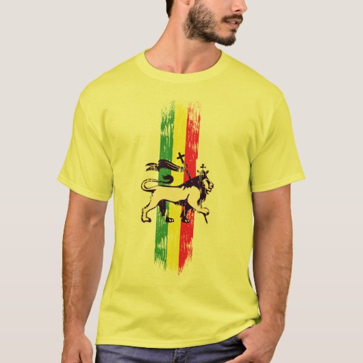 Reggae king lion t-shirt (Voorkant)
