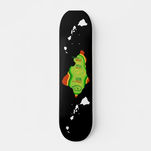 Reggae kleurde skateboard van Oahu (Voorkant)