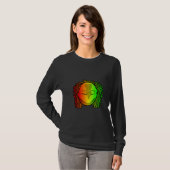 Reggae Koele Dolfijn Dreadlocks Dreads Rastafari T-shirt (Voorkant volledig)