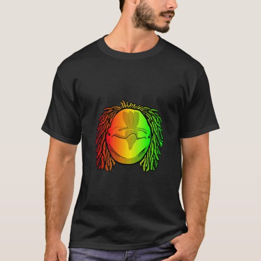 Reggae Koele Dolfijn Dreadlocks Dreads Rastafari T-shirt (Voorkant)
