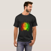 Reggae Koele Dolfijn Dreadlocks Dreads Rastafari T-shirt (Voorkant volledig)