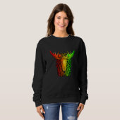 Reggae Koele Eland Dreadlocks Rasta Dreads Rastafa Trui (Voorkant volledig)