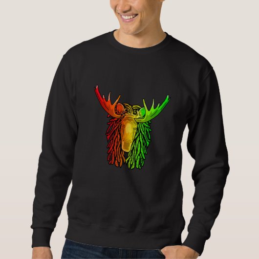 Reggae Koele Eland Dreadlocks Rasta Dreads Rastafa Trui (Voorkant)
