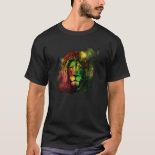 Reggae Leeuw Rastafari Muziek Vrijheid Zion Jamaic T-shirt