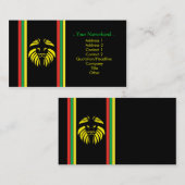 Reggae Lion B/Kaart Visitekaartje (Voorkant / Achterkant)