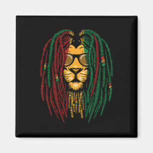 Reggae Lion Dreadlocks Wilde Kat Rasta Afrika Rast Magneet