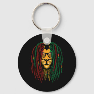 Reggae Lion Dreadlocks Wilde Kat Rasta Afrika Rast Sleutelhanger