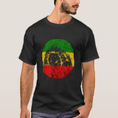 Reggae Lion Judah Rasta Etophian Lion Jamaica R T-shirt (Voorkant)