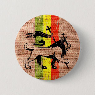 Reggae lion king ronde button 5,7 cm