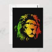 Reggae Lion Rasta Leeuw van Zion Briefkaart (Voorkant / Achterkant)