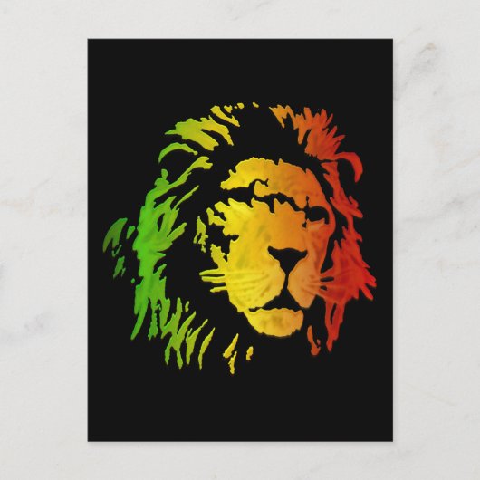 Reggae Lion Rasta Leeuw van Zion Briefkaart (Voorkant)