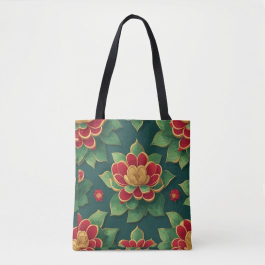 Reggae Lotus Flower Tote Bag (Voorkant)