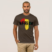 Reggae Map of Africa African Ragga Art T-shirt (Voorkant volledig)