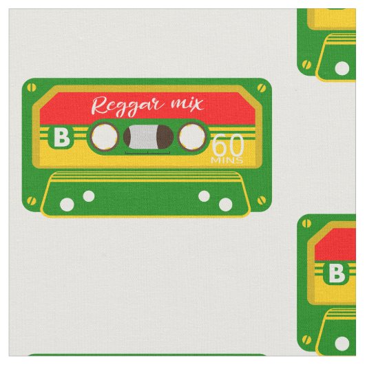 Reggae mix tape cassette retro stof (Close Up)