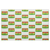 Reggae mix tape cassette retro stof (Fat Quarter)