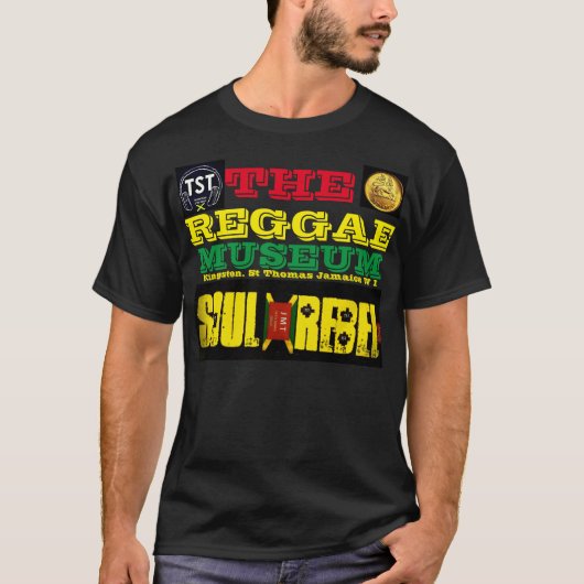 REGGAE MUSEUM MERCH Basic T-shirt donker (Voorkant)