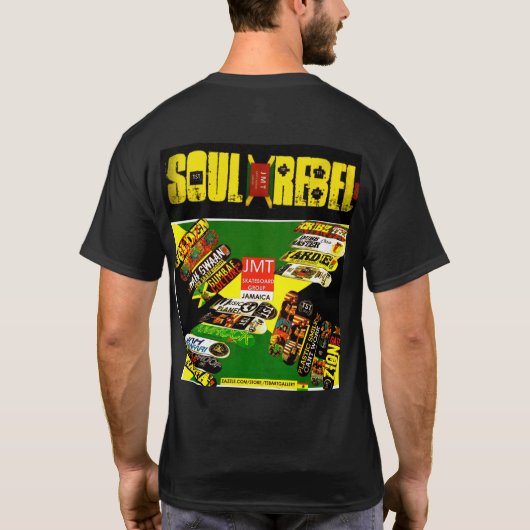 REGGAE MUSIC Basic Donker T-shirt (Achterkant)