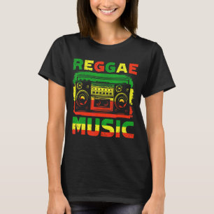Reggae Music Boombox Jamaican T-shirt