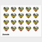 Reggae Music Hart Sticker (Vel)
