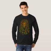 Reggae Music   Jamaican Lion Rasta Lion Of Rastafa T-shirt (Voorkant volledig)