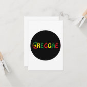 Reggae Music Kaart (Voorkant / Achterkant in situ)
