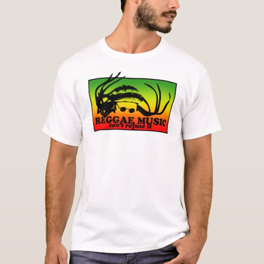 REGGAE MUSIC..KAN HET NIET WEIGEREN T-SHIRT (Voorkant)