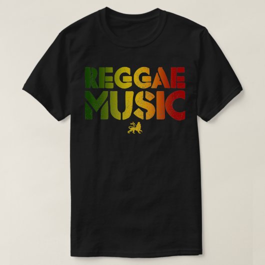 Reggae Music Lion Judah Rastafari Rasta Jamaica T-shirt (Design voorkant)