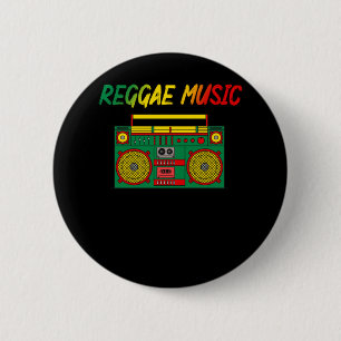 Reggae Music Lover Colorful Jamaica Cassette Radio Ronde Button 5,7 Cm