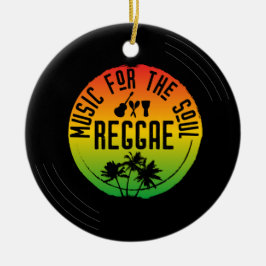 Reggae Music Lover Tropical Christmas Keramisch Ornament