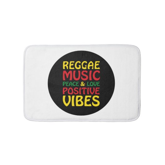 Reggae Music met positieve gezegden Badmat (Voorkant)