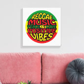 Reggae Music met positieve gezegden Canvas Afdruk (Insitu (Woonkamer))
