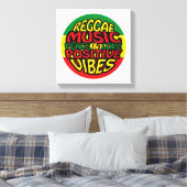 Reggae Music met positieve gezegden Canvas Afdruk (Insitu (Slaapkamer))