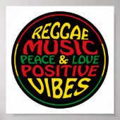 Reggae Music met positieve gezegden en aanhalingst Poster (Voorkant)