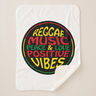 Reggae Music met positieve gezegden en aanhalingst Sherpa Deken