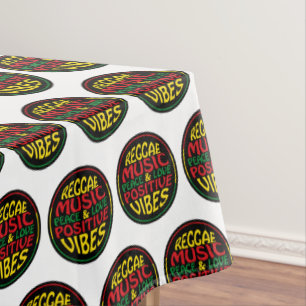 Reggae Music met positieve gezegden en aanhalingst Tafelkleed