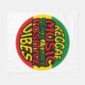 Reggae Music met positieve gezegden Fleece Deken (Voorkant (Horizontaal))