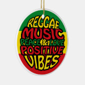 Reggae Music met positieve gezegden Keramisch Ornament (Rechts)