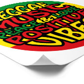 Reggae Music met positieve gezegden Poster (Hoek)